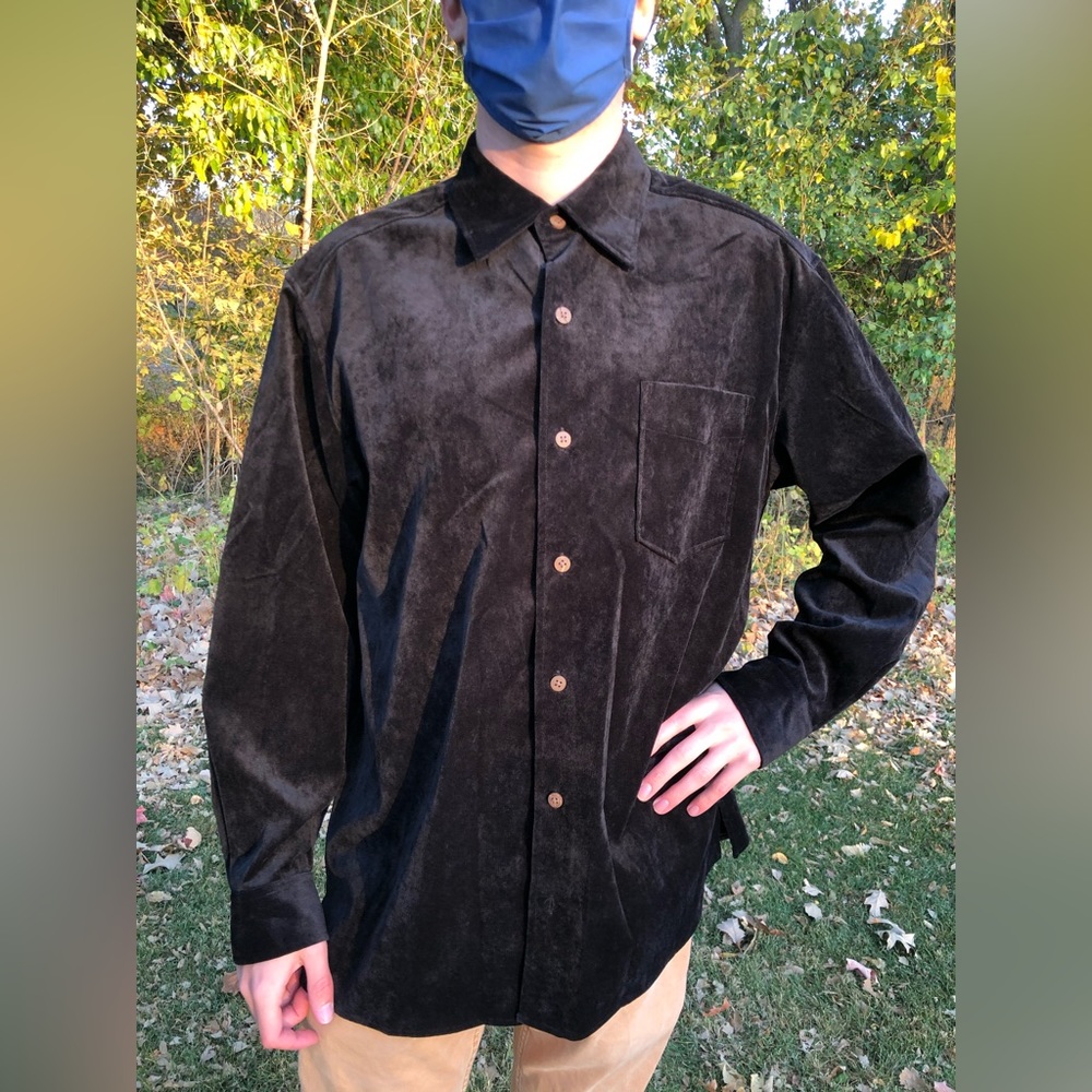 Black long sleeve corduroy